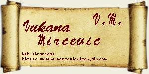 Vukana Mirčević vizit kartica